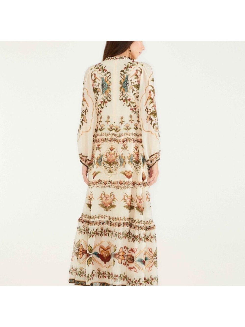 Farm Rio Cream Majestic Hearts Maxi Dress - Picture 7 of 8